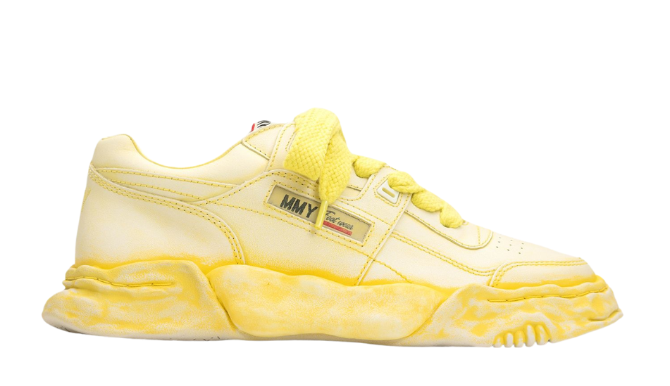 "PARKER" OG Sole Faded Effect Leather Low-top Sneaker