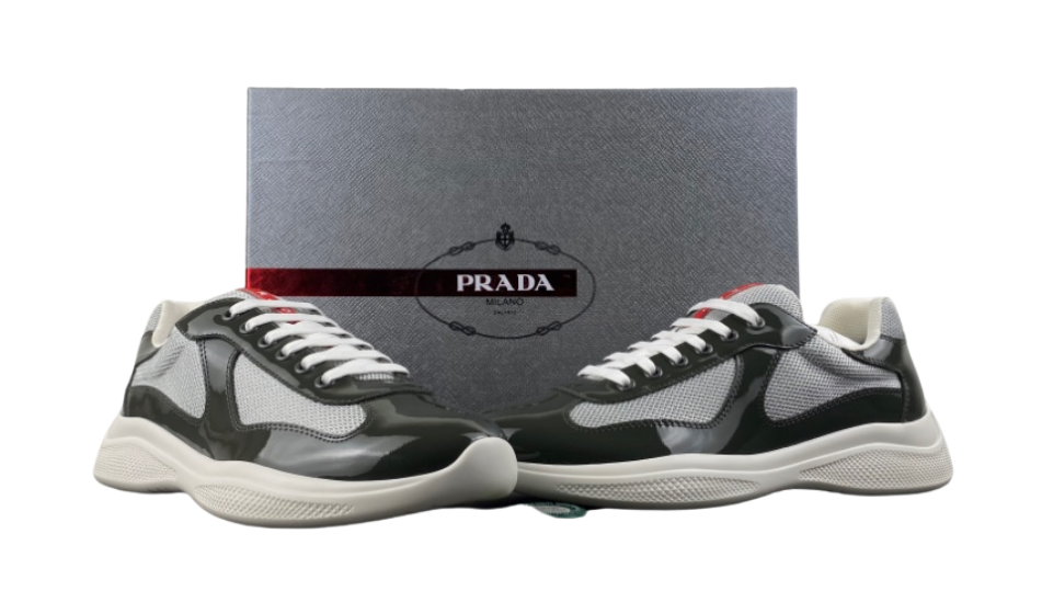 Prada America gray knee leather