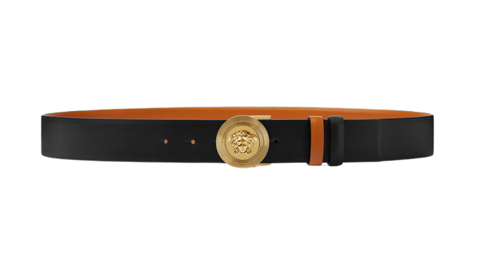 Medusa Biggie Reversible Leather Belt 4 cm
