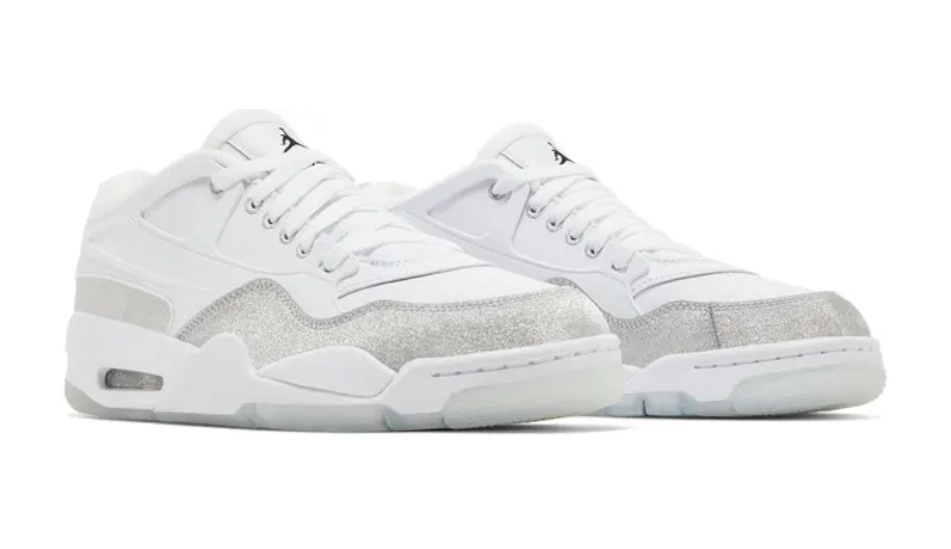 Wmns Air Jordan 4 RM 'White Silver Glitter'