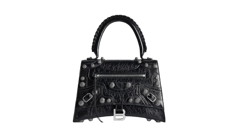Women's Hourglass X Le Cagole Medium Handbag in Black