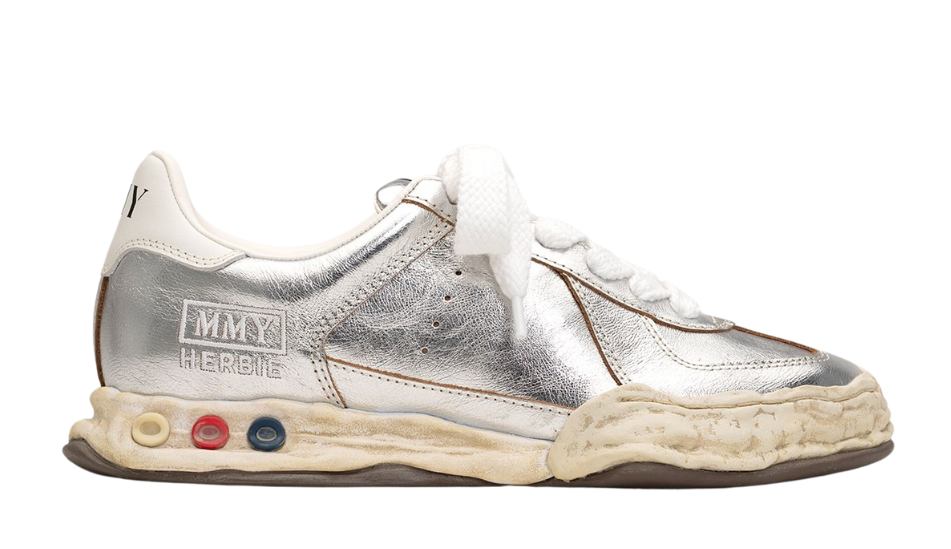 "HERBIE" OG Sole Wrinkled Leather Low-top Sneaker