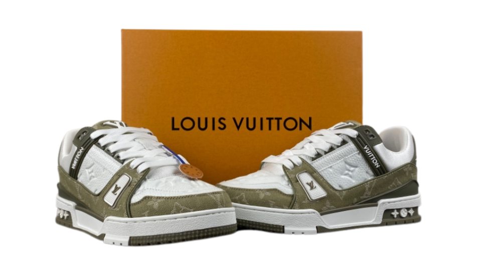 LV trainer white grass green