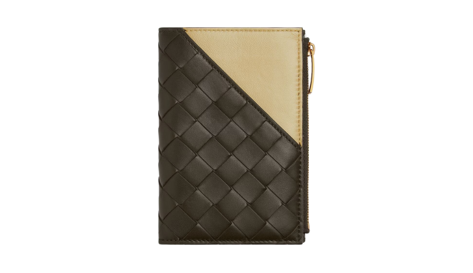Intrecciato Diagonal Medium Bi-Fold Wallet