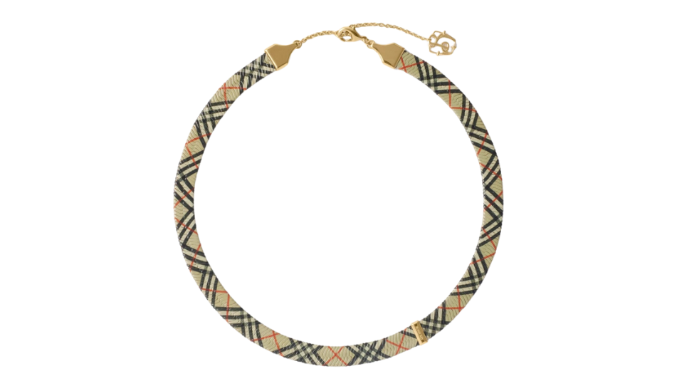 Check Print Necklace