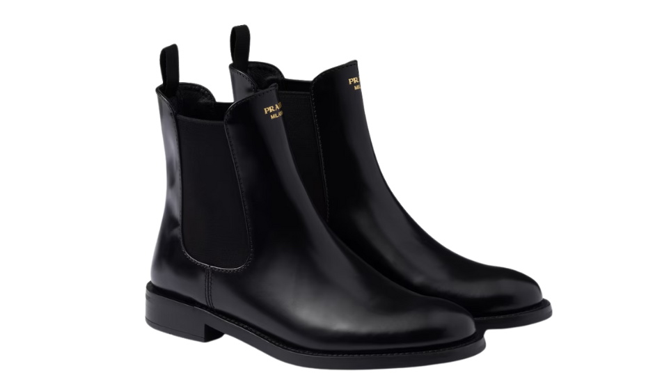 Brushed leather ankle boots