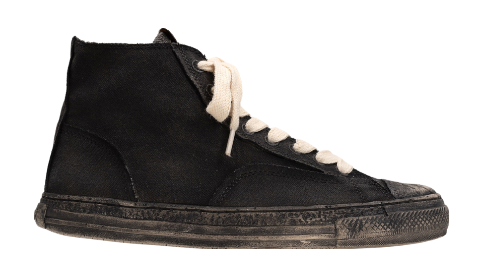 PAST Sole Over-dyed Canvas High-top Sneaker