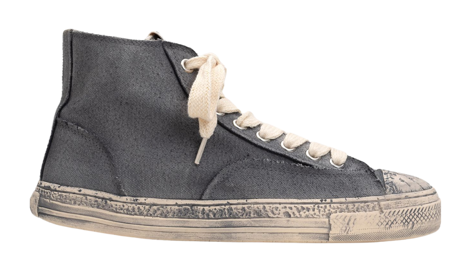 PAST Sole Over-dyed Canvas High-top Sneaker