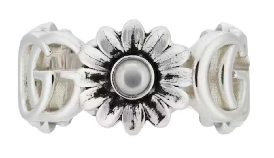 GG Marmont mother of pearl ring