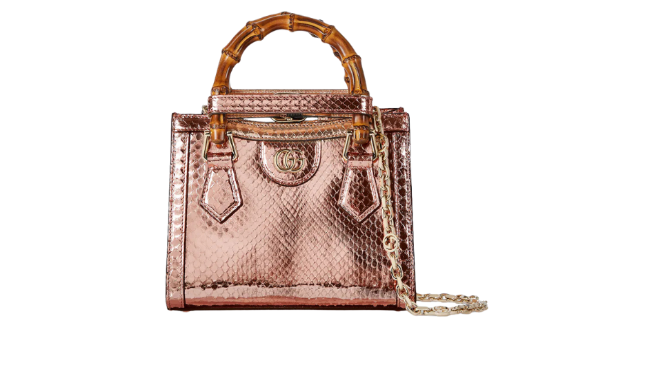 Gucci Diana mini python tote bag