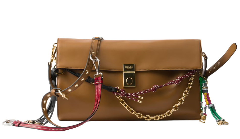 Prada Soft Sound large leather shoulder bag