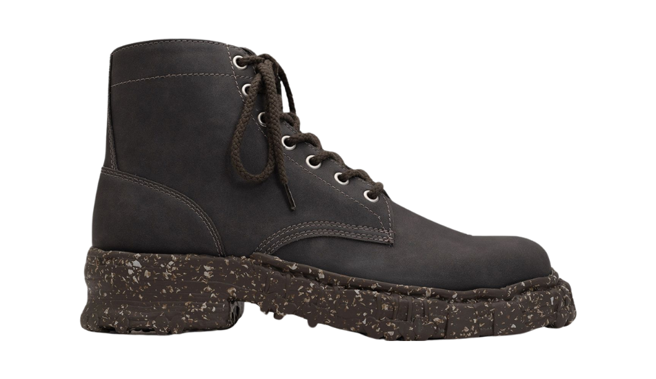 Vintage-like Sole Synthetic Leather Lace-up Boots