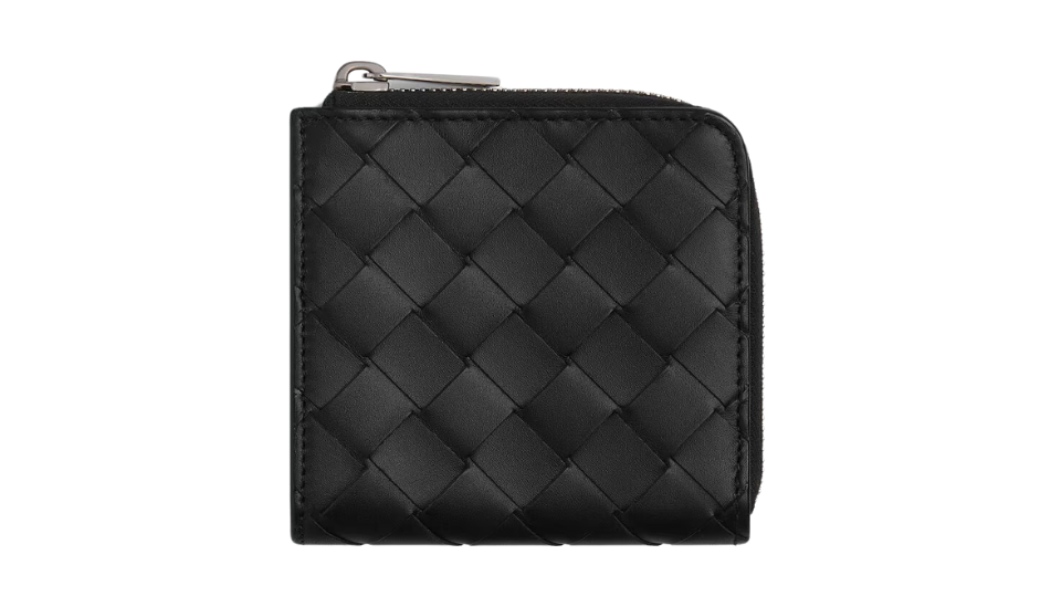 Intrecciato Square Zip Around Wallet