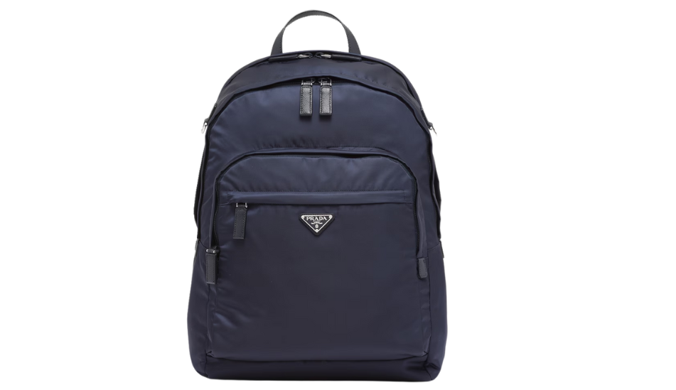 Re-Nylon and Saffiano leather backpack