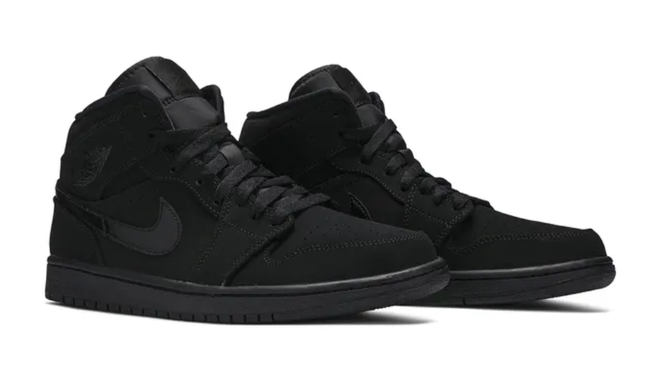 Air Jordan 1 Mid 'Triple Black Suede'