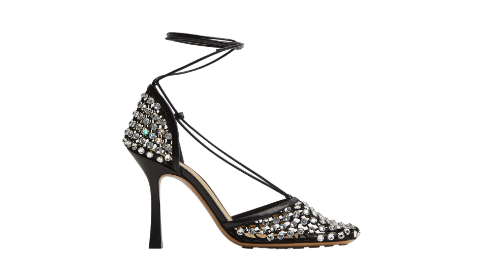 Sparkle Stretch Lace-Up Sandal