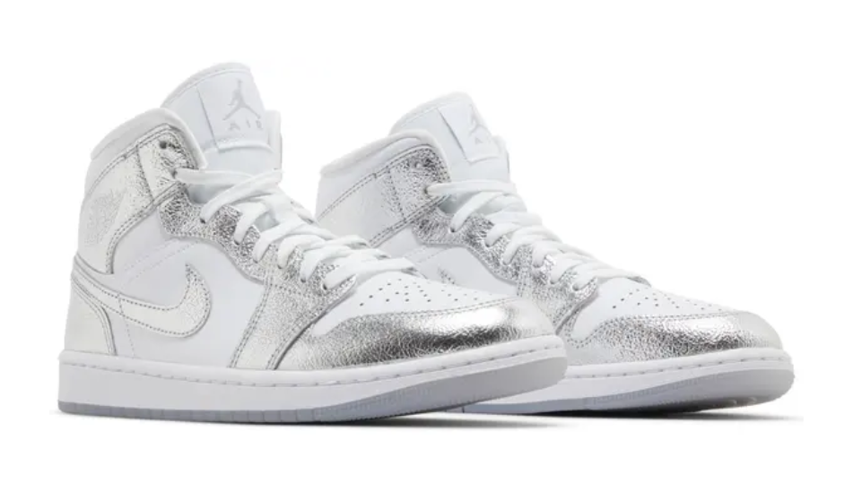 Wmns Air Jordan 1 Mid SE 'Metallic Silver'