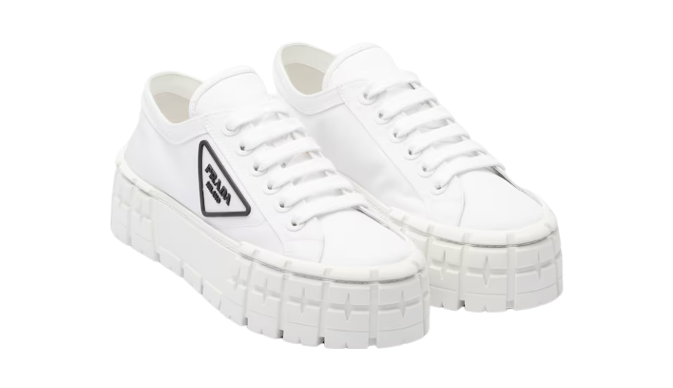 Double Wheel Re-Nylon gabardine sneakers