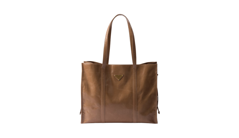 Large leather tote bag