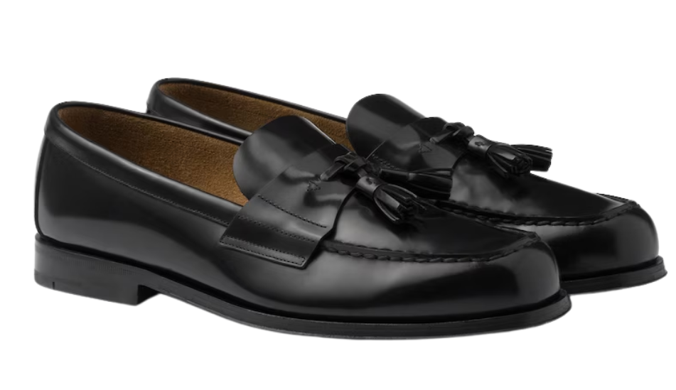 Brushed leather loafers