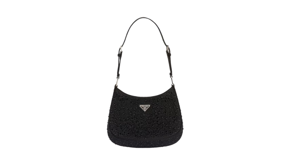 Prada Cleo satin bag with crystals