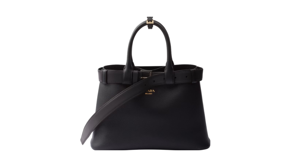 Prada Buckle small leather handbag with belt