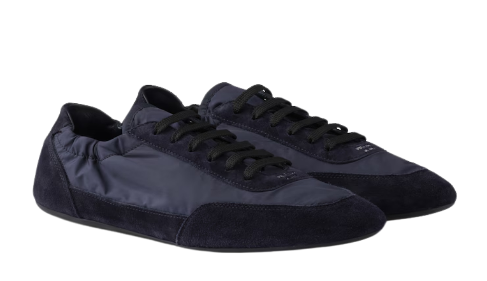 Collapse Re-Nylon and suede sneakers