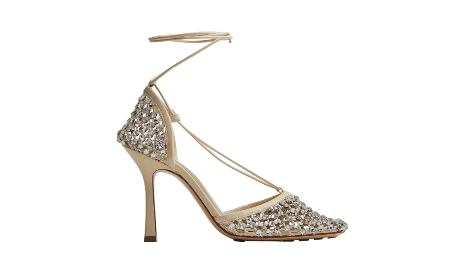 Sparkle Stretch Lace-Up Sandal