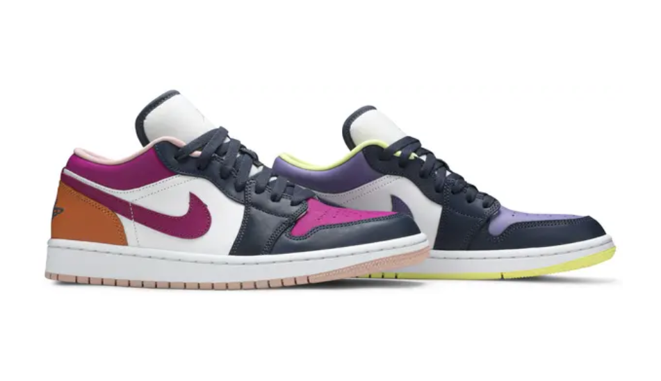 Wmns Air Jordan 1 Low SE 'Mismatched - Purple Magenta'