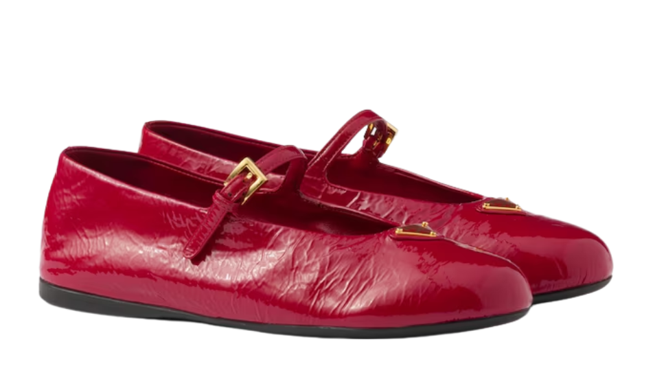 Naplak patent leather ballerinas
