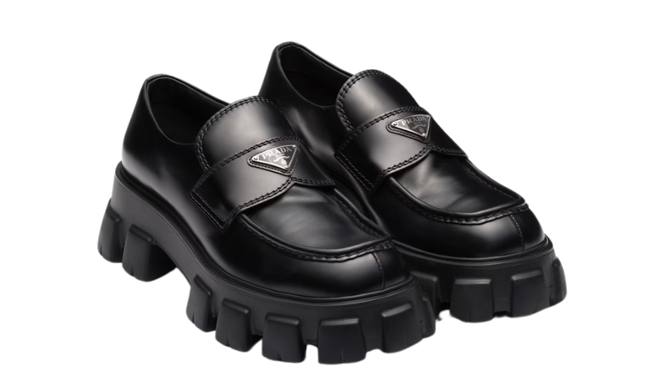 Monolith brushed leather loafers