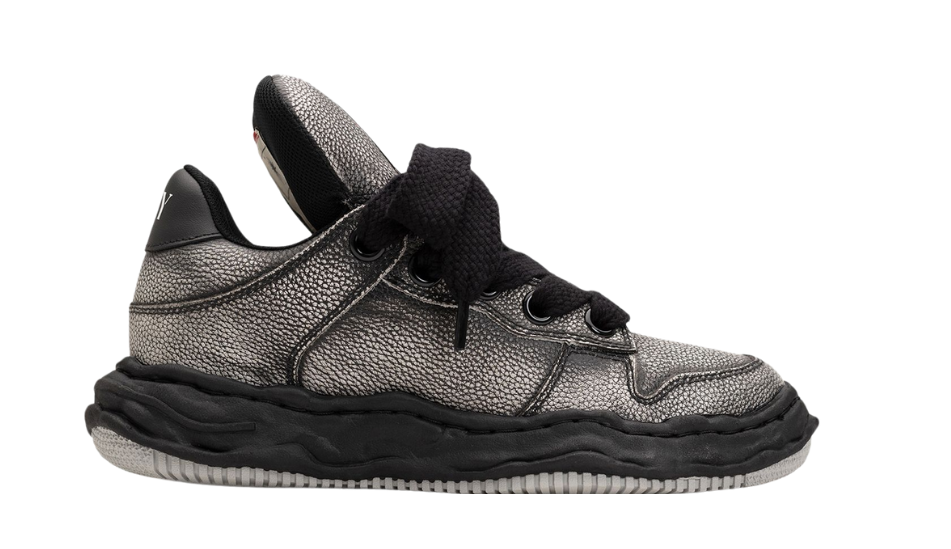 "WAYNE PUFFER" OG Sole Brushed Shrink Leather Low-top Sneaker