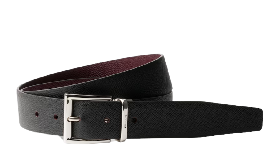 Saffiano Leather Reversible Belt