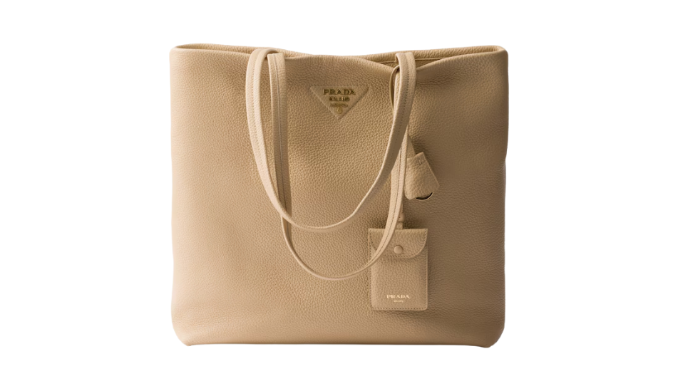 Large leather tote bag