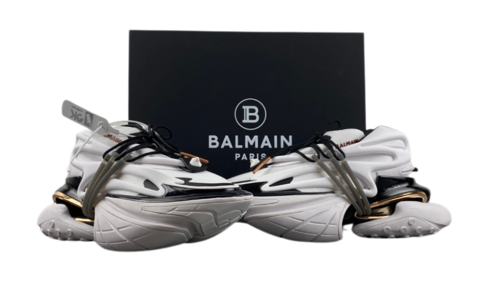 Balmain unicorn bullet shoes white and black