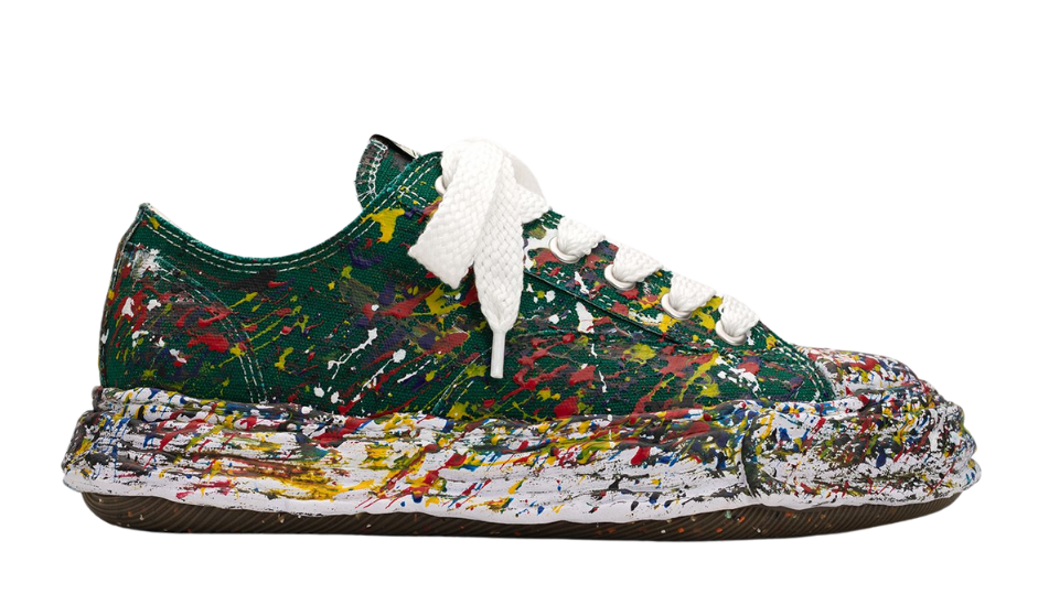 "PETERSON23" OG Sole Sputtering Paint Canvas Low-top Sneaker