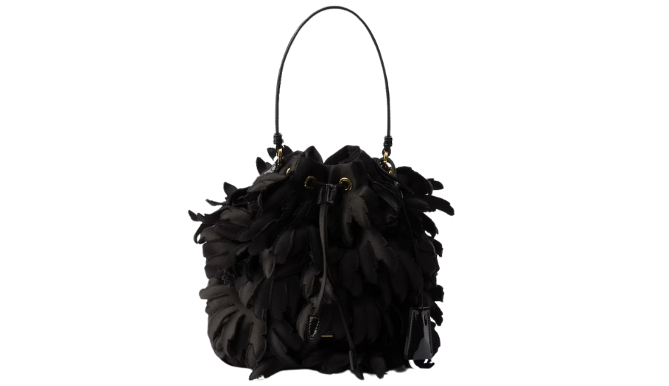 Satin and patent leather mini-bag