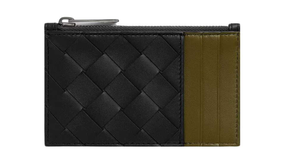 Intrecciato Zippered Card Case