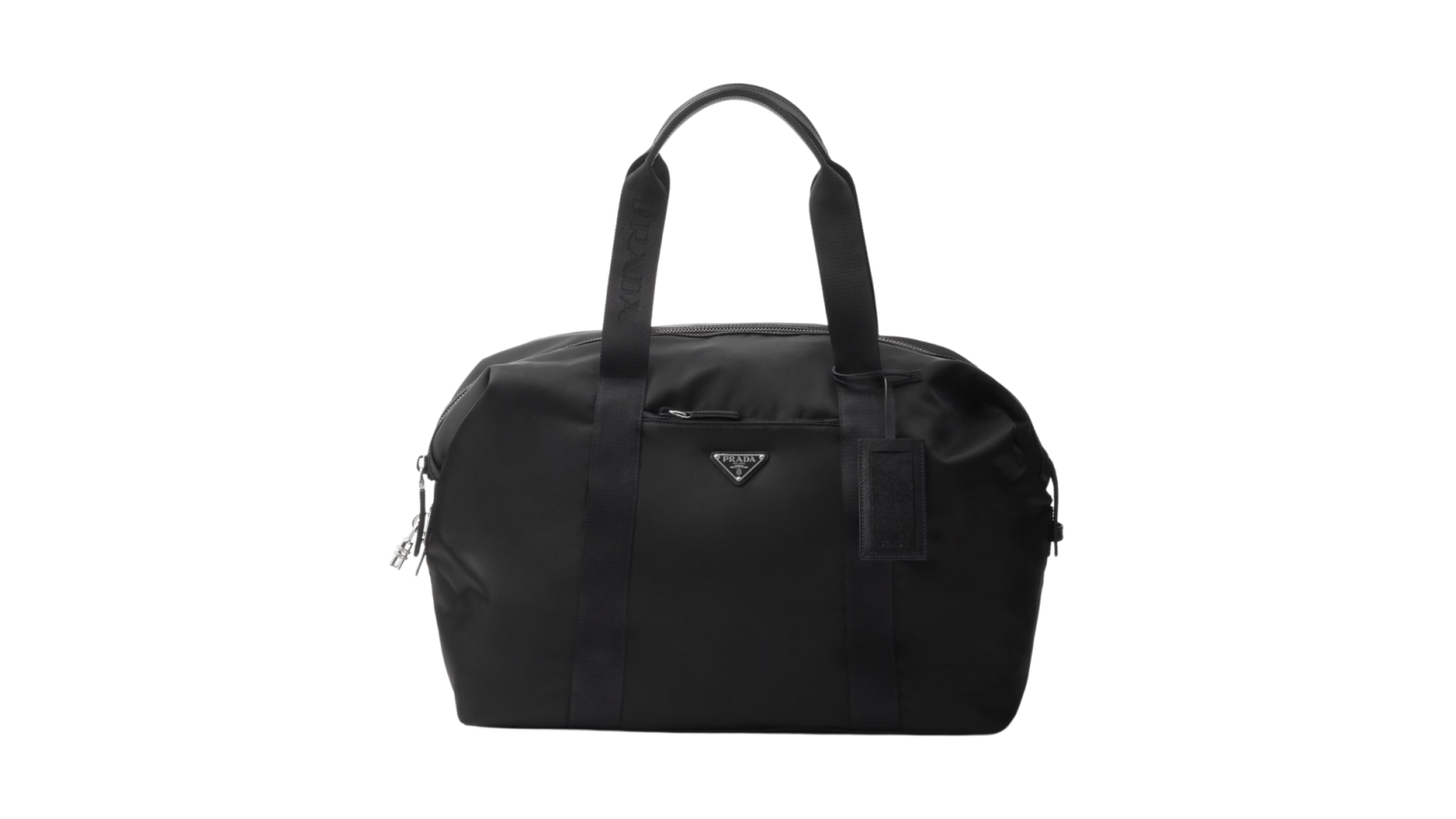 Re-Nylon and Saffiano leather duffle bag