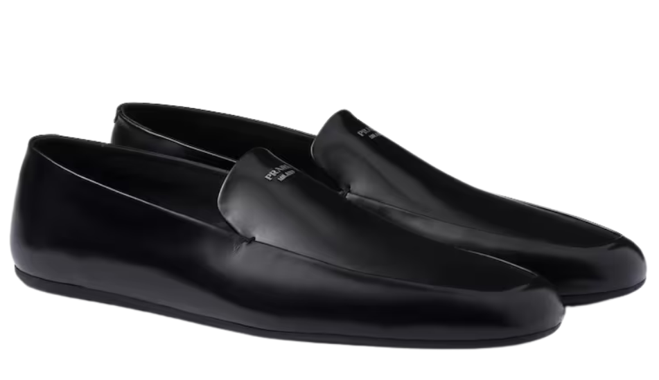 Brushed leather loafers
