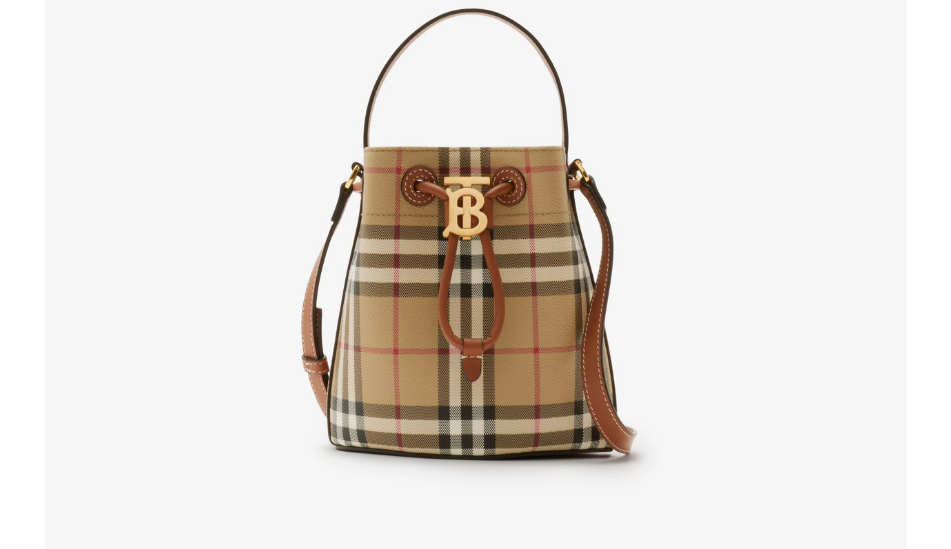 Mini Check Bucket Bag
