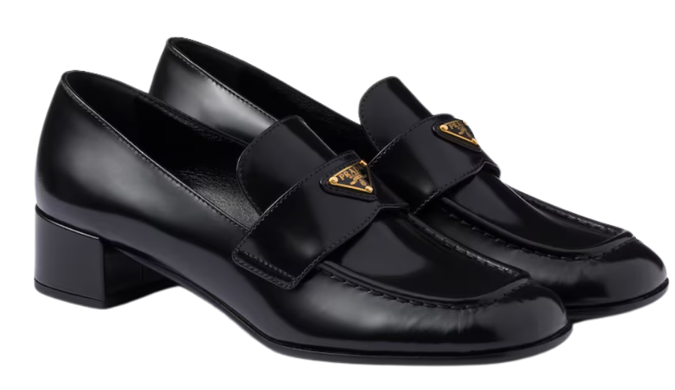 Brushed leather loafers