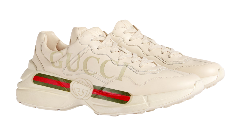 Men's Rhyton sneaker with Gucci logo