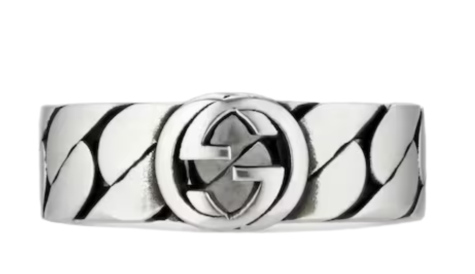 Wide Gucci Interlocking ring