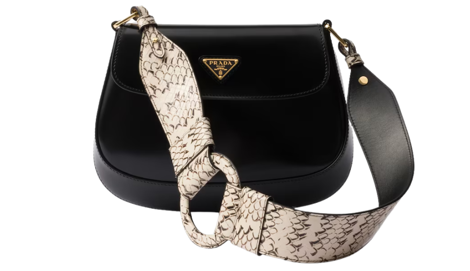 Prada Cleo Ayers and brushed leather flap bag