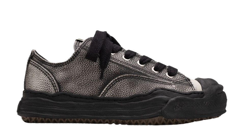 "HANK" OG Sole Brushed Shrink Leather Low-top Sneaker