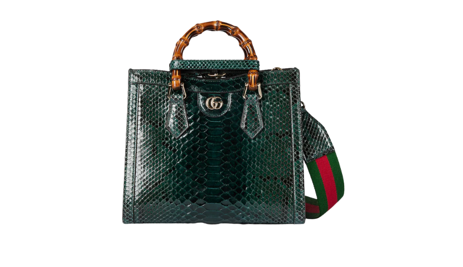 Gucci Diana small python tote bag
