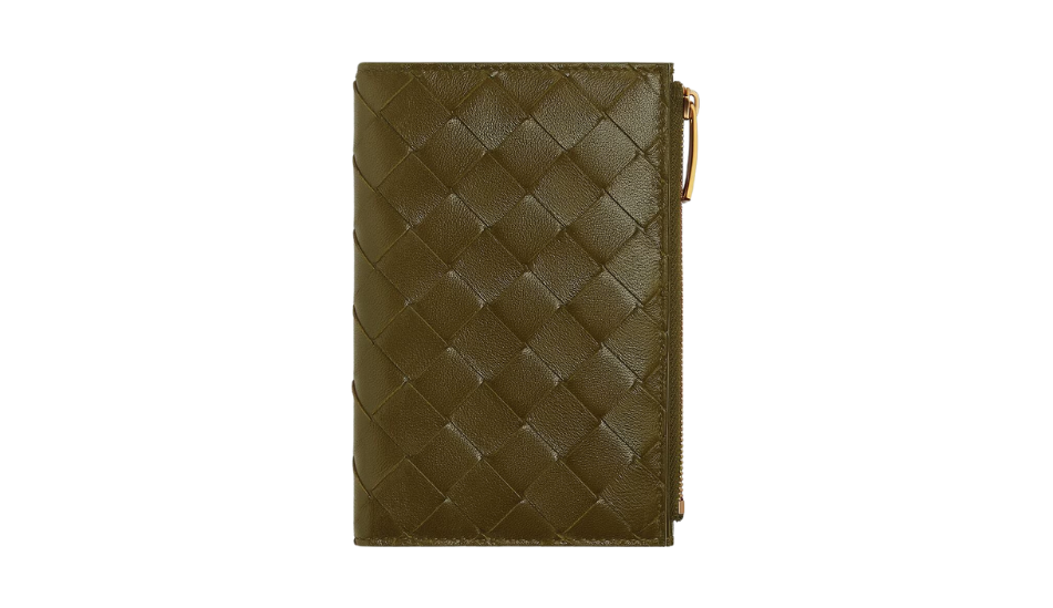 Medium Intrecciato Bi-Fold Zip Wallet