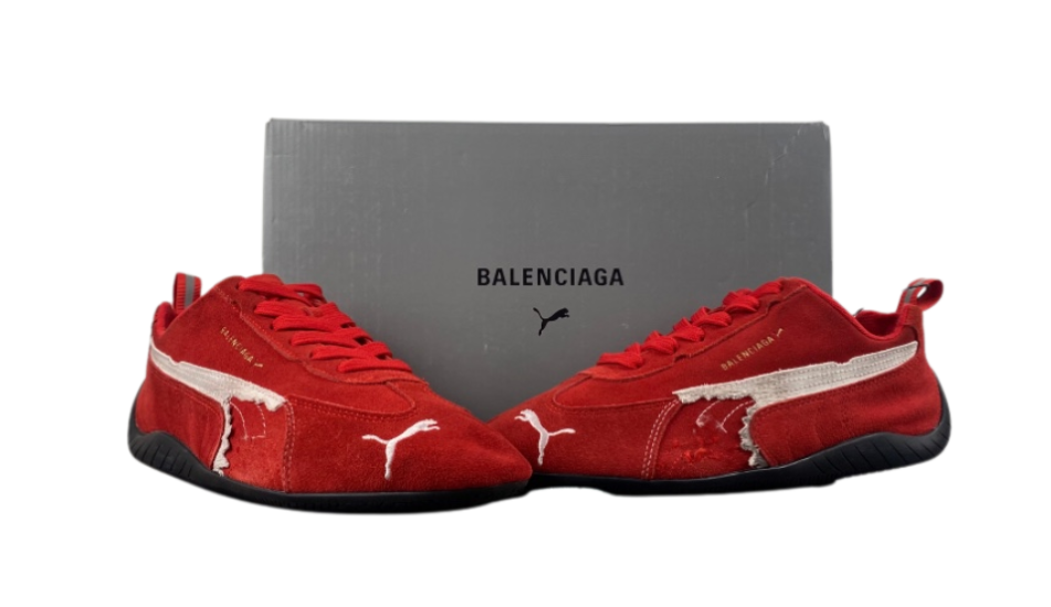 Balenciaga x Speedcat Suede 'Red White'