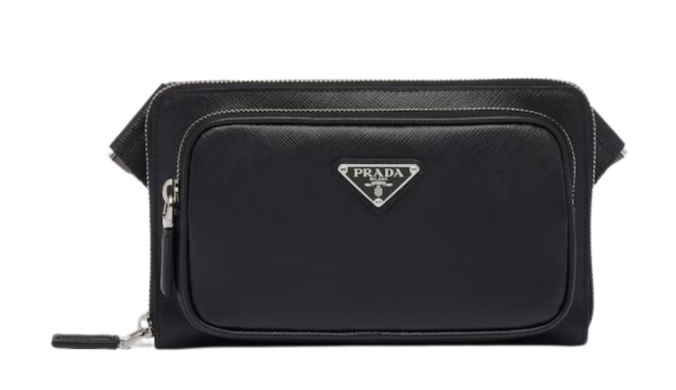 Saffiano leather belt bag